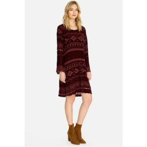 JOHNNY WAS Avery Embroidered Dress Boho Eyelet Aztec - Picture 2 of 10